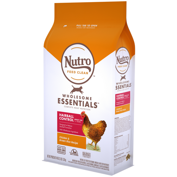 Nutro Wholesome Essentials Hairball Control Adult Chicken and Brown Rice Dry Cat Food