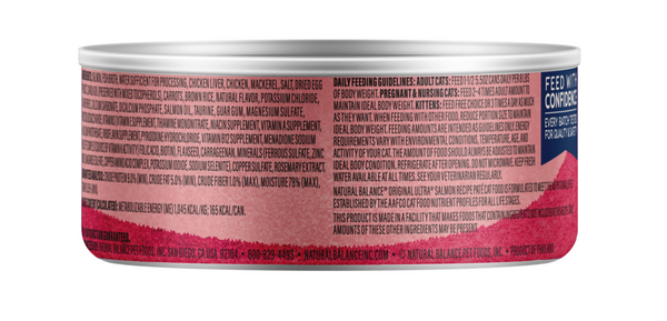 Natural Balance Original Ultra Wet Cat Food, Salmon Recipe