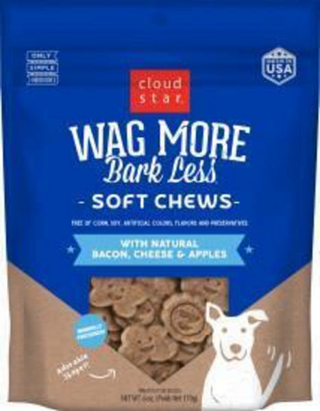 Cloud Star Wag More Bark Less Soft Chews Bacon Cheese & Apples Dog Treats
