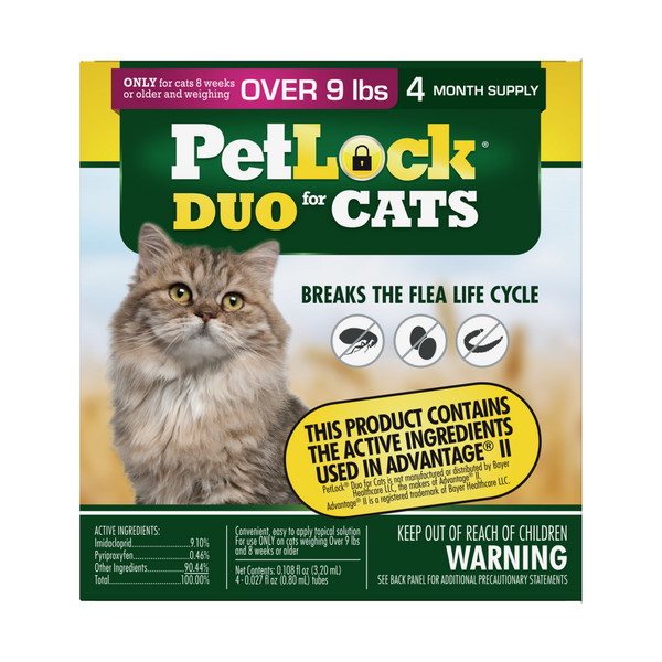 Petlock Duo Flea Squeeze On Treatment For  Cats