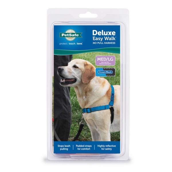 PetSafe Deluxe Easy Walk Ocean Blue & Black Dog Harness