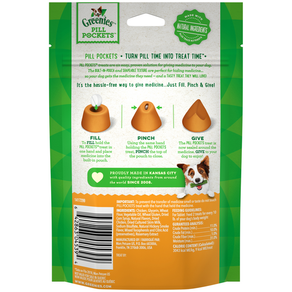 Greenies Pill Pockets Canine Chicken Flavor Dog Treats
