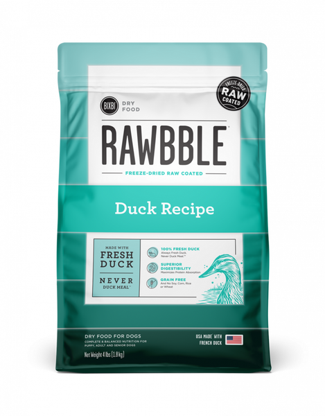 Bixbi Rawbble Kibble Grain Free Duck Dog Food
