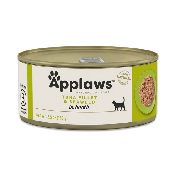 Applaws Natural Tuna with Seaweed in Broth Can Cat Food
