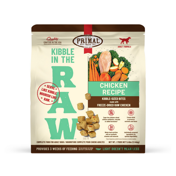 Primal Canine Chicken Recipe Kibble in the Raw