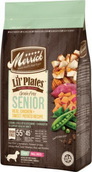 Merrick Lil' Plates Grain Free Senior Real Chicken And Sweet Potato Recipe Dry Dog Food
