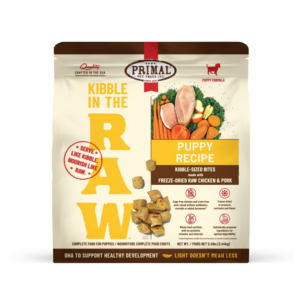Primal Canine Puppy Recipe Kibble in the Raw