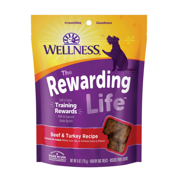 Wellness Natural Grain Free Rewarding Life Beef & Turkey Dog Treats