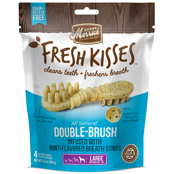 Merrick Fresh Kisses Mint Dental Dog Chews Large