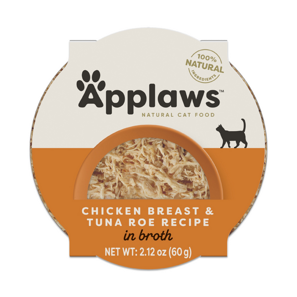 Applaws Natural Chicken Breast with Tuna Roe in Broth Can Cat Food