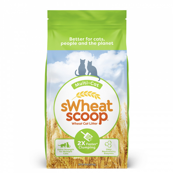 sWheat Scoop Fast Clumping Natural Multi Cat Litter