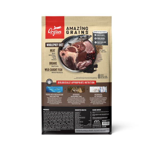 Orijen Amazing Grains Regional Red Dry Dog Food Beef, Boar, Lamb, Pork & Fish
