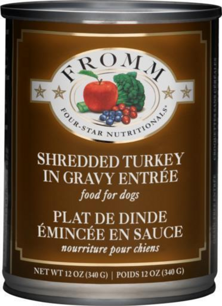 Fromm Four Star Shredded Turkey in Gravy Entree Canned Dog Food