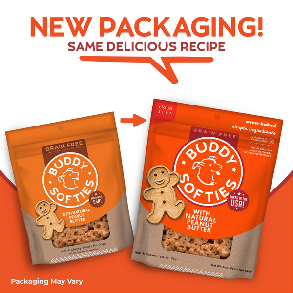 Buddy Biscuits Softies Soft & Chewy Grain Free Peanut Butter Dog Treats