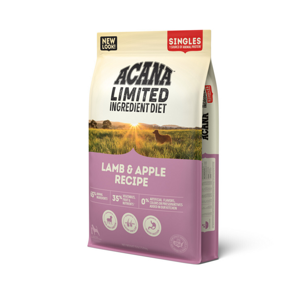 Acana Singles, Lamb & Apple Recipe, Limited Ingredient Diet Dry Dog Food
