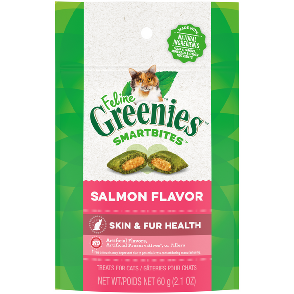Greenies Smartbites Skin and Fur Salmon Cat Treats