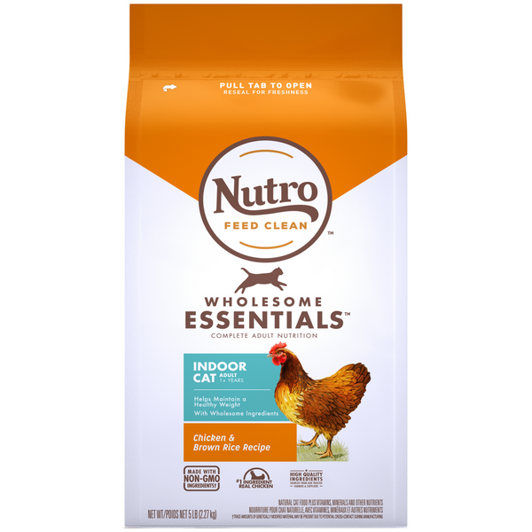 Nutro Wholesome Essentials Indoor Chicken and Brown Rice Recipe Adult  Dry Cat Food