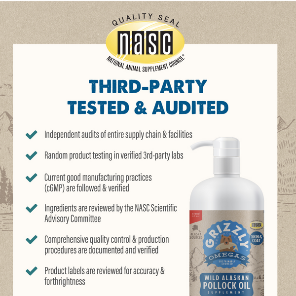 Grizzly Pollock Oil for Dogs