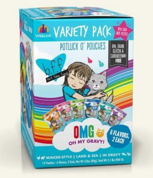 Weruva Grain Free BFF OMG Potluck O' Pouches Variety Pack Cat Food Pouches