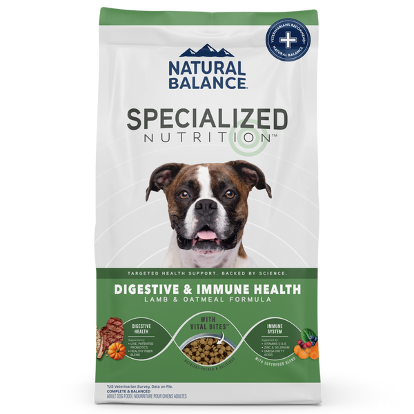 Natural Balance Specialized Nutrition Dry Dog Food, Digestive & Immune Health Lamb & Oatmeal Formula