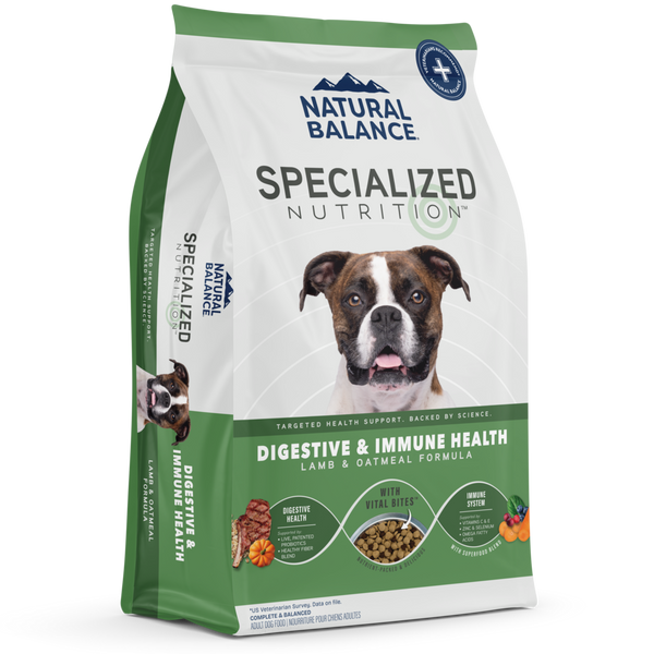 Natural Balance Specialized Nutrition Dry Dog Food, Digestive & Immune Health Lamb & Oatmeal Formula