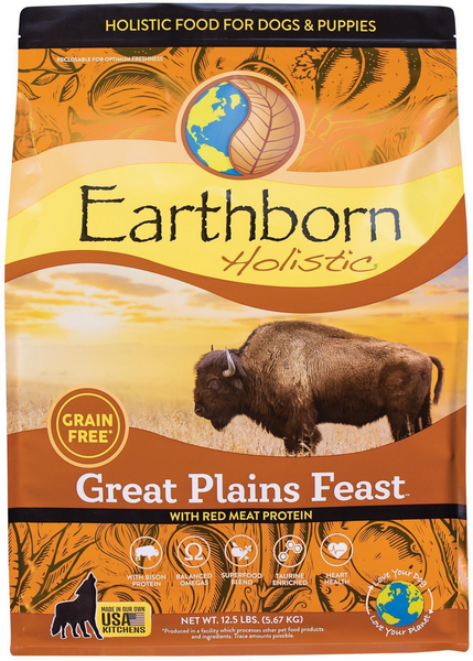 Earthborn Holistic Great Plains Feast Bison Meal & Vegetables Grain Free Dry Dog Food