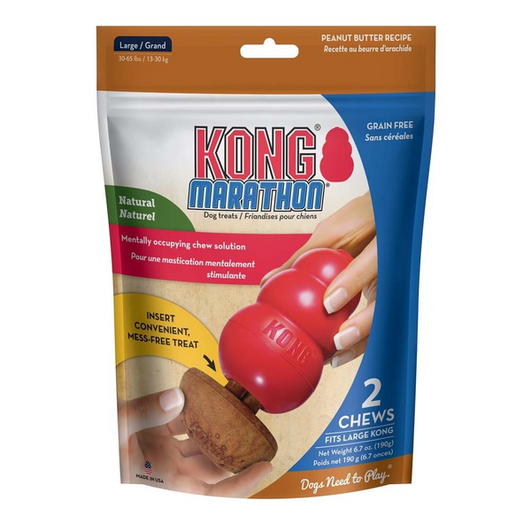 Kong Marathon Peanut Butter Dog Treat 2-Pack