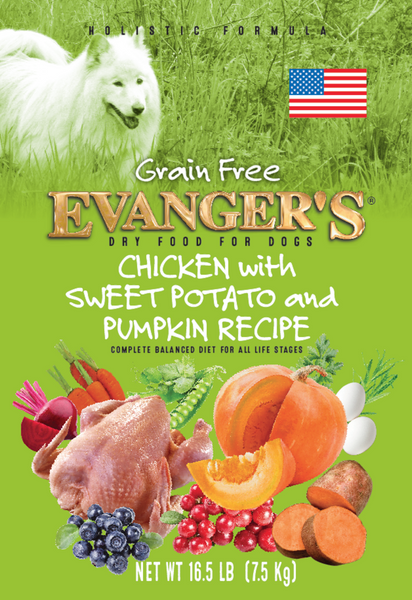 Evanger's Grain Free Chicken Sweet Potato and Pumpkin Dry Dog Food