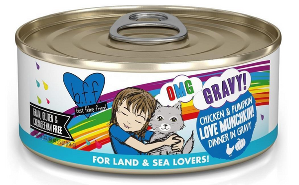 Weruva BFF Oh My Gravy Love Munchkin Grain Free Chicken & Pumpkin in Gravy Canned Cat Food