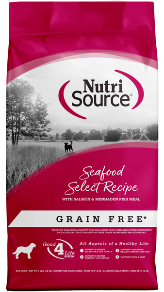 NutriSource Grain Free Seafood Select with Salmon Dry Dog Food
