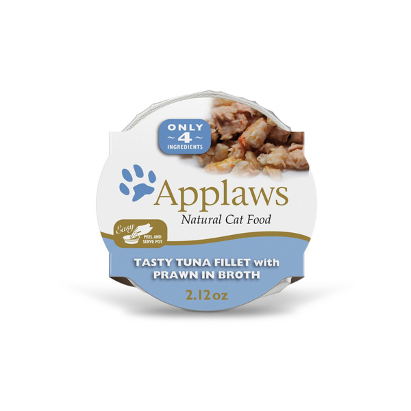 Applaws Natural Tuna Fillet with Shrimp in Broth Can Cat Food