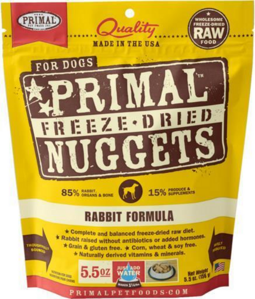 Primal Freeze Dried Nuggets Grain Free Rabbit Formula Dog Food