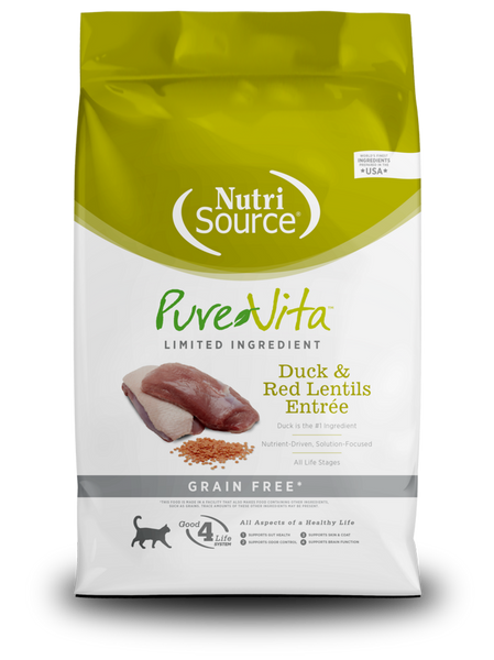 PureVita Grain Free Duck & Red Lentils Dry Cat Food