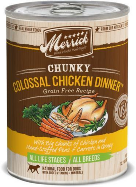 Merrick Grain Free Chunky Colossal Chicken Dinner Adult Wet Dog Food