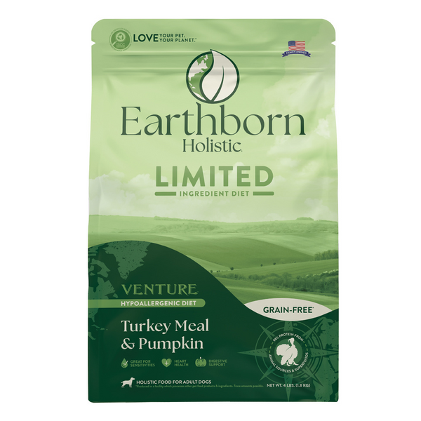 Earthborn Holistic Venture Limited Ingredient Grain Free Turkey Meal and Pumpkin Dry Dog Food