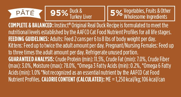 Instinct Grain-Free Duck Formula Canned Cat Food