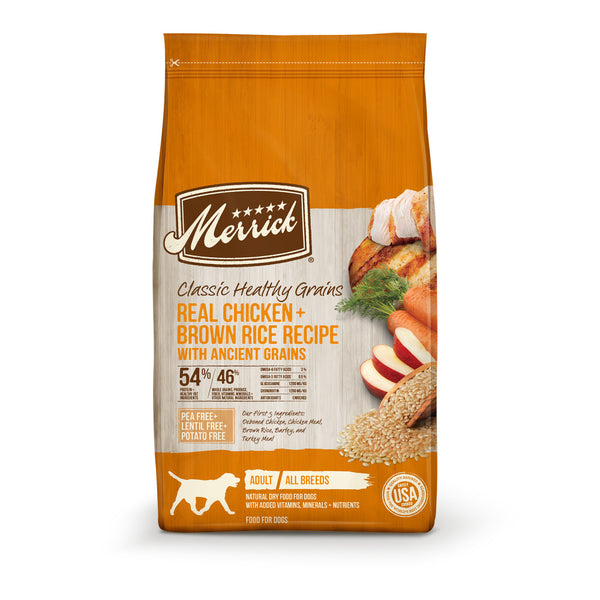Merrick Healthy Grains Premium Adult Dry Dog Food Wholesome And Natural Kibble With Chicken And Brown Rice