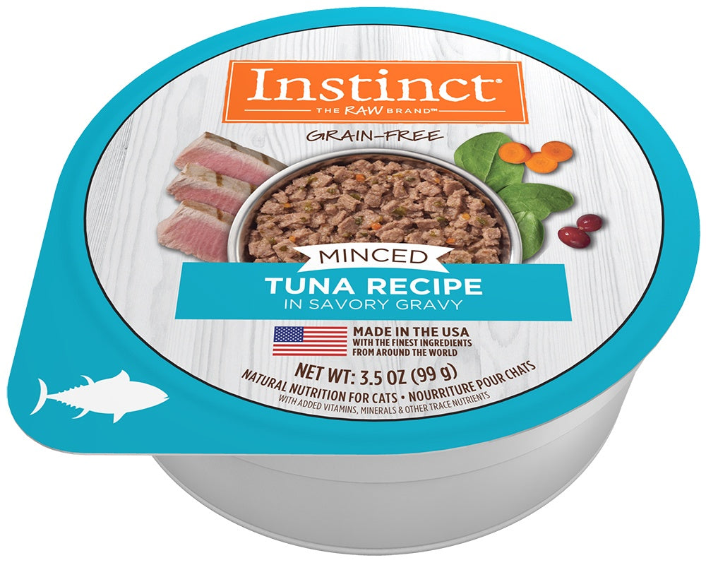 Instinct Adult Grain Free Minced Recipe with Real Tuna Natural Cat food Cups
