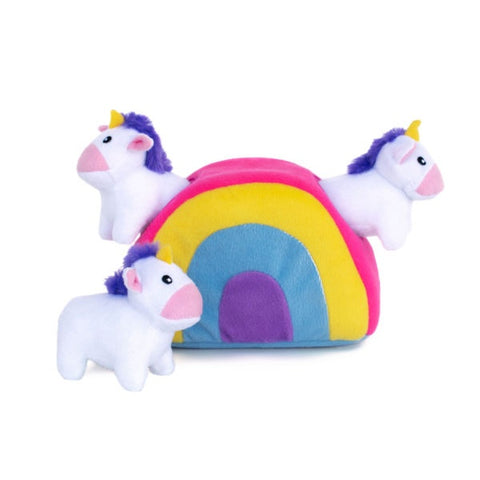 ZippyPaws Zippy Burrow Unicorns Rainbow Puzzle Dog Toy