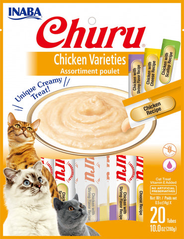 Inaba Churu Chicken Puree Cat Treats Variety Pack