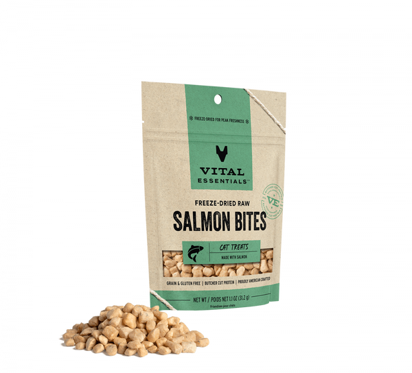 Vital Essentials Freeze Dried Salmon Bites Cat Treats