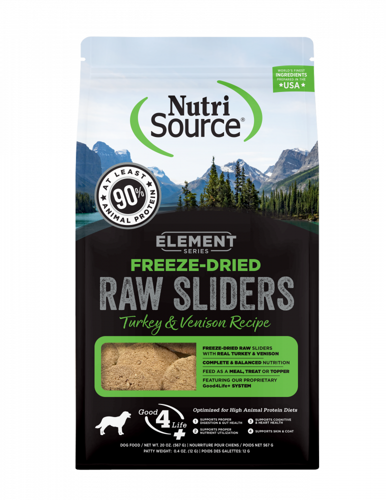 NutriSource Element Series Freeze Dried Raw Slider Turkey and Venison