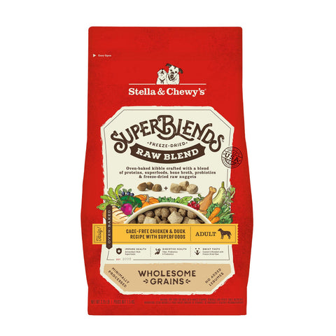 Stella & Chewy's SuperBlends Raw Blend Wholesome Grains Cage Free Chicken & Duck Recipe with Superfoods